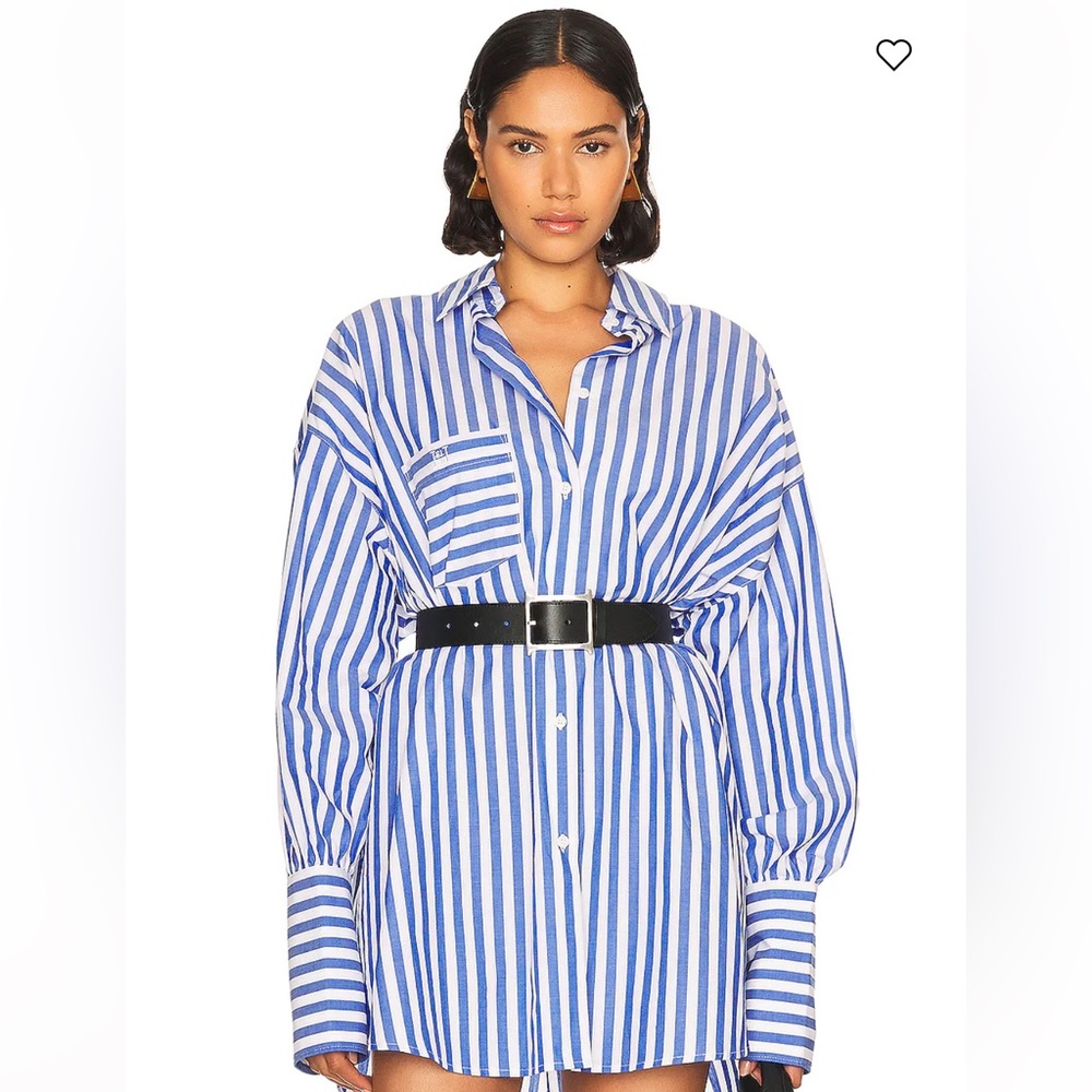 Helsa Cotton Poplin Oversized Shirt